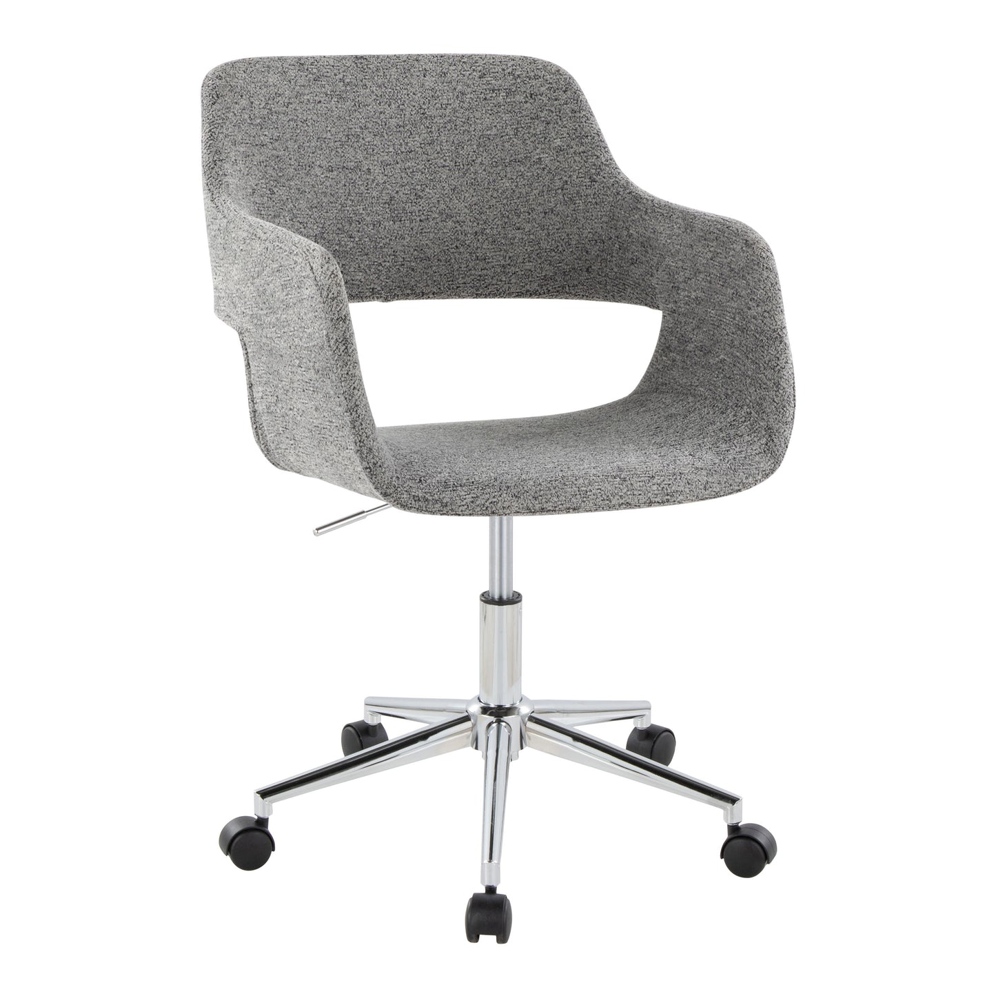 Margarite - Contemporary, Task Chair - Chrome / Gray