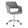 Margarite - Contemporary, Task Chair - Chrome / Gray