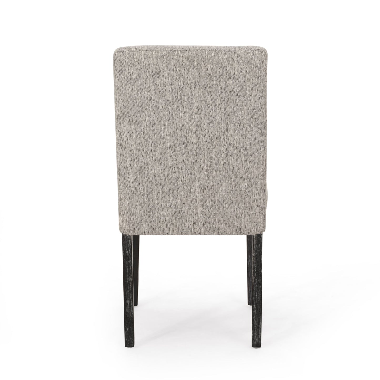 Contemporary Dining Chair With Upholstered Seating - Light Gray