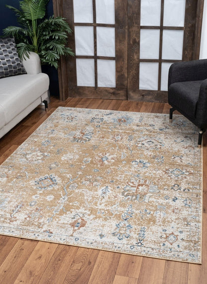 Noble - 7'10" X 10'3" Area Rug - Gold