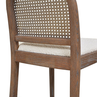 Panama - Curved Back Cane Counter Stool (Set of 2) - Ivory White