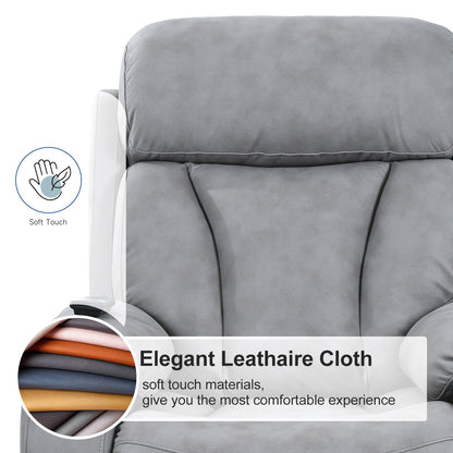 35.4" Electric Power Lift Recliner Chair, Fabric Recliner Chair, Home Theater Seating, Living Room Chair, Side Pocket, Remote Control - Light Gray