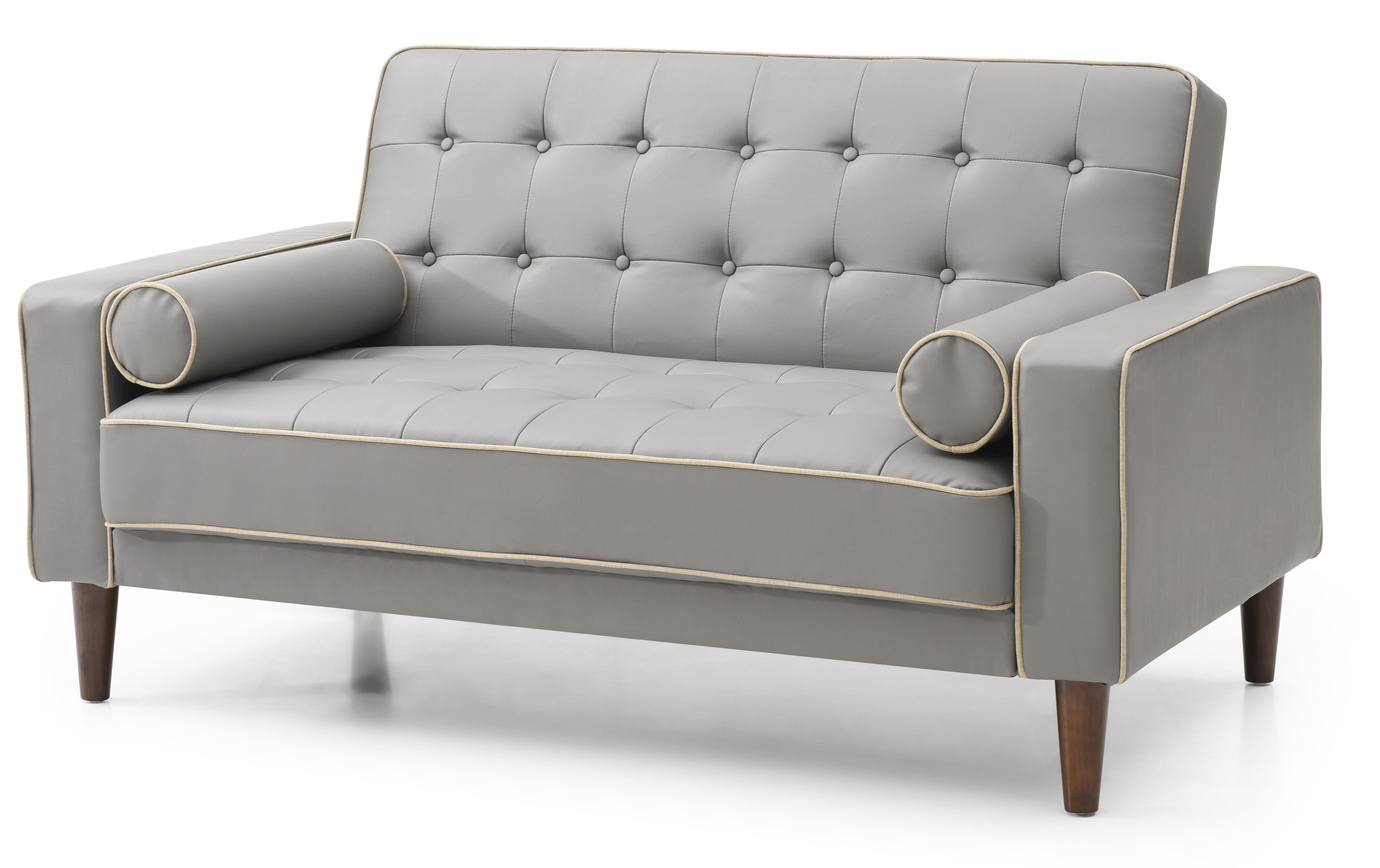 Contemporary Loveseat For Two - Gray