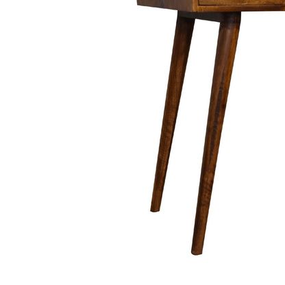 Foldable Mirror Table - Chestnut