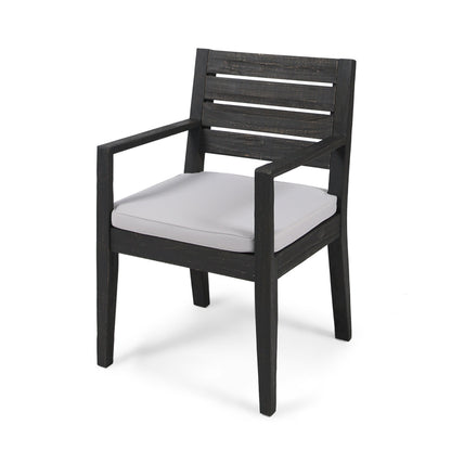 Outdoor Dining Chair (Set of 2) - Dark Gray / Light Gray - Dark Gray