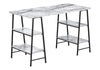 Computer Desk For Home Office, Laptop, Storage Shelves, Contemporary Versatile Placement - White