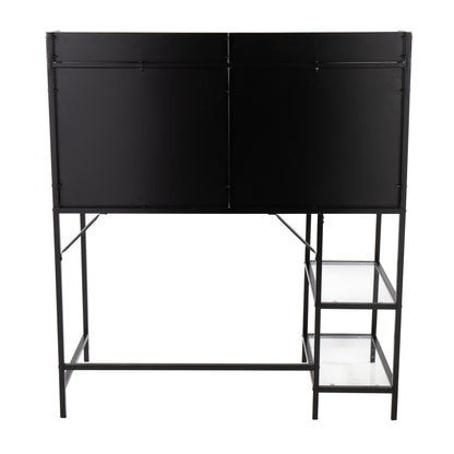 Geo - Tier Contemporary Desk - Black / Clear