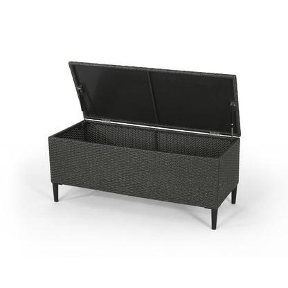 Rupert - Storage Unit Resin Wicker Outdoor Storage - Gray