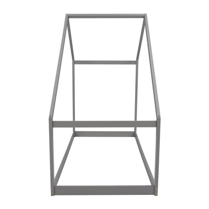 Twin Size Playhouse Style Bed - Gray