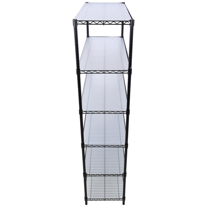 84" x 48" x 20" 6 Tier 6000Lbs Capacity Nsf Metal Shelf Wire Shelving Unit, Heavy Duty Adjustable Storage Rack With Wheels & Shelf Liners For Commercial Grade Utility Steel Storage Rack - Black