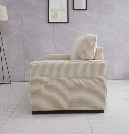 Stationary Loveseat - Cream