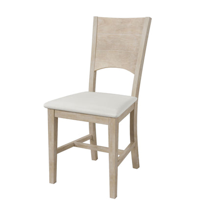 Topmax - 6 Piece Wood Half Round Dining Table Set Kitchen Table Set With Long Bench And 4 Dining Chairs, Modern Style - Natural
