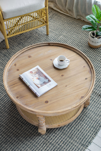 Round 2 Tiered Side Tabel, End Tabel For Lving Room Bedroom Entryway - Brown