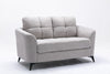 Callie - Woven Fabric Loveseat - Light Gray