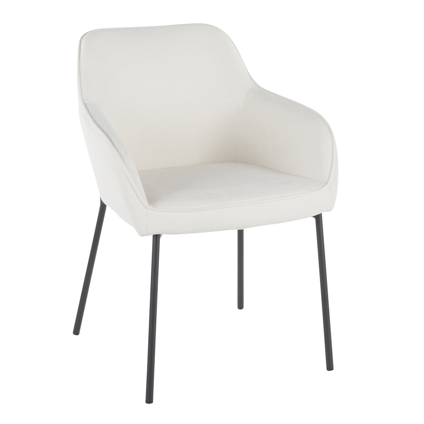Daniella - Contemporary Dining Chair (Set of 2) - Black / Cream