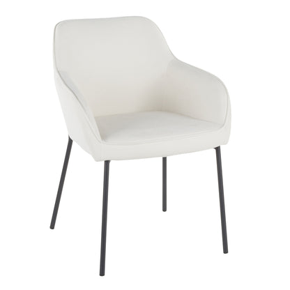 Daniella - Contemporary Dining Chair (Set of 2) - Black / Cream