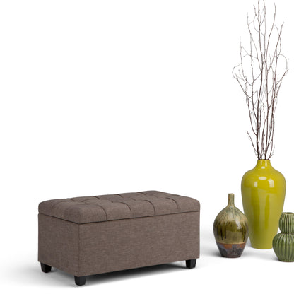 Sienna - Storage Ottoman Bench - Fawn Brown