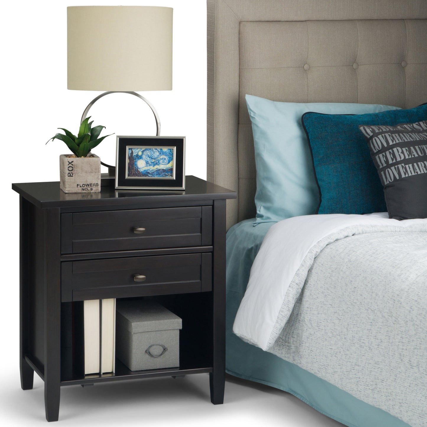 Warm Shaker - Bedside Table - Hickory Brown