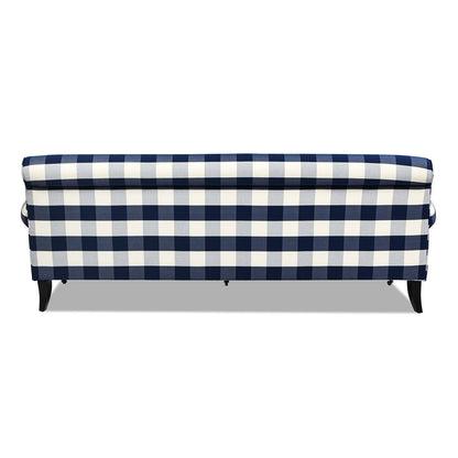 Alana Lawson - Three Cushion Tightback Sofa - Blue Lattice