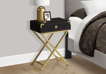 Accent Side Table, Storage Drawer, Contemporary - Espresso