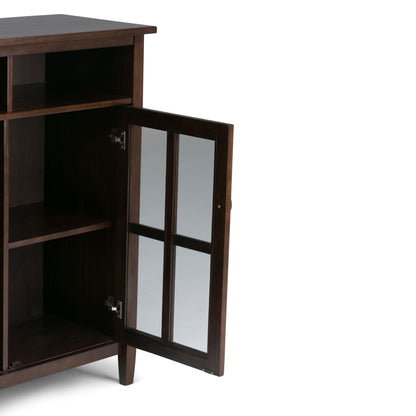 Warm Shaker - Medium Storage Media Cabinet - Tobacco Brown