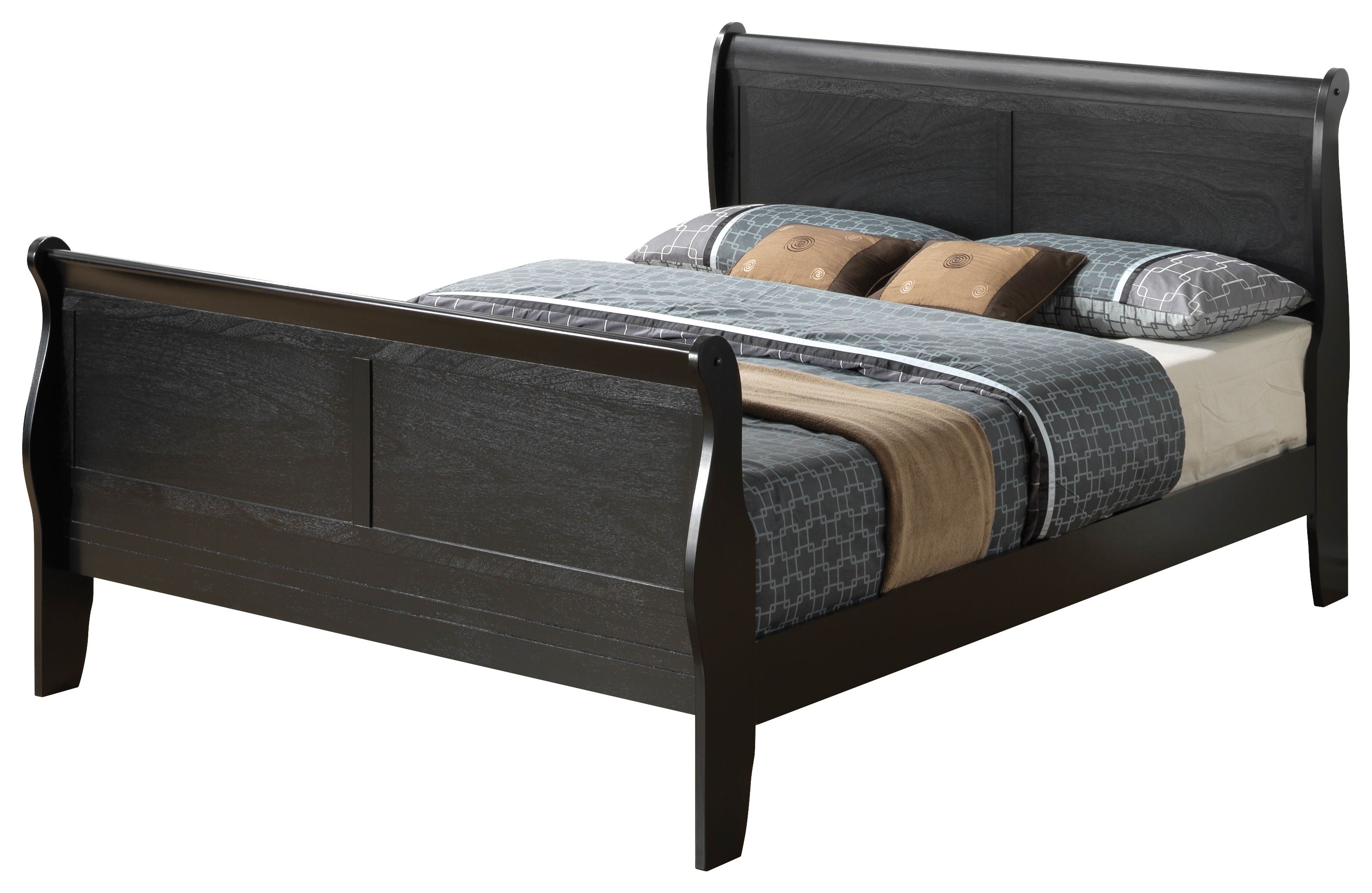 Full Bed Panel Sleigh - Black