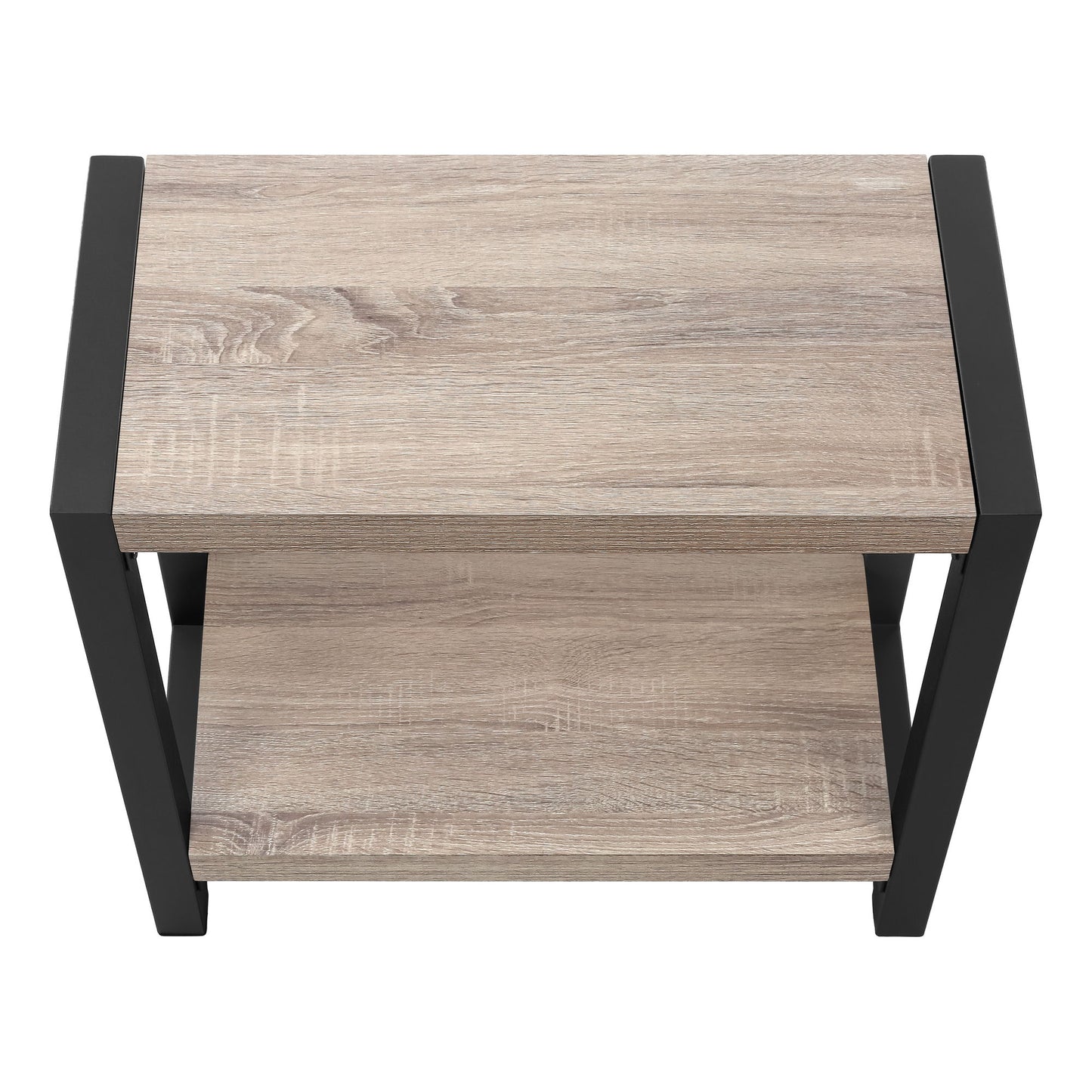 Accent Side Table, Narrow, Small, 2 Tier, Versatile Placement - Taupe
