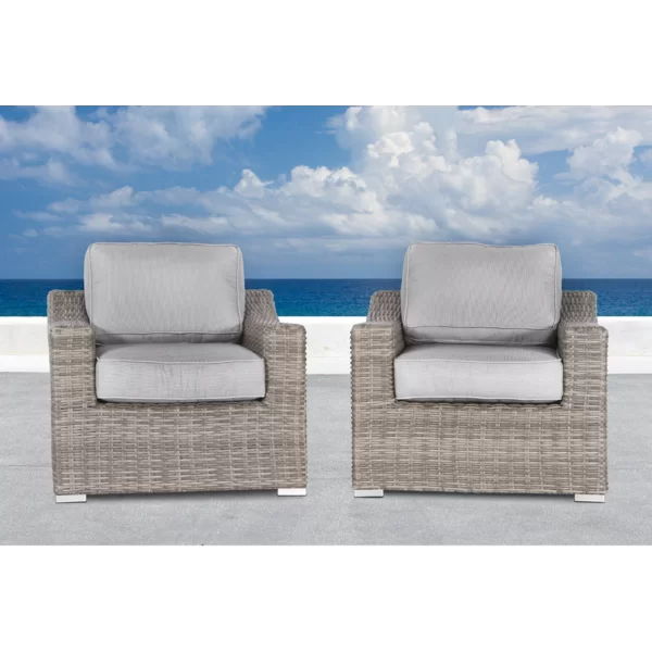 Patio Chair With Cushions (Set of 2) - Gray Mix