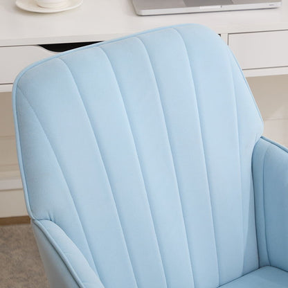 Adjustable Office Chair, Home Bedroom, Ergonomic Swivel Chair, Backrest Seat, Comfortable For Long Sitting - Baby Blue