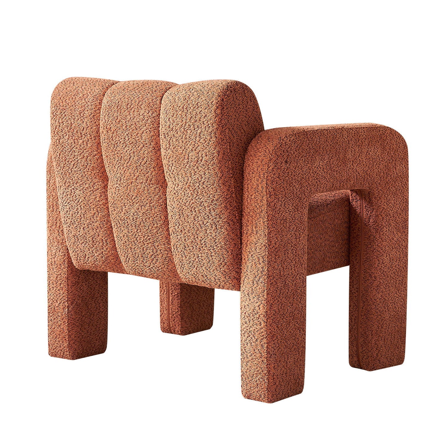 31.10" Wide Boucle Upholstered Accent Chair - Orange