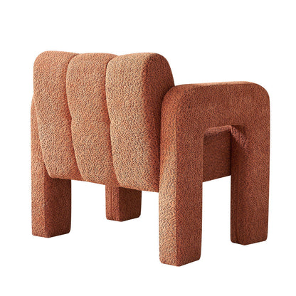 31.10" Wide Boucle Upholstered Accent Chair - Orange