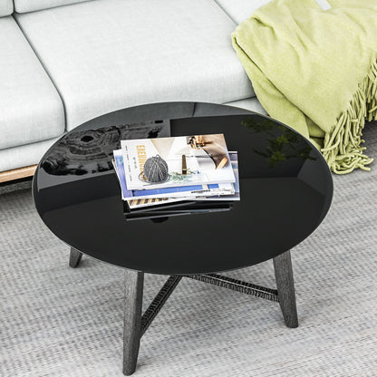 32" Round Tempered Glass Table Top Glass 2 / 5" Thick Beveled Polished Edge - Black