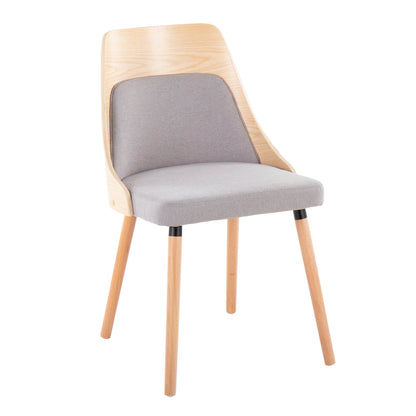 Anabelle - Mid-Century Modern Chair (Set of 2) - Natural / Gray