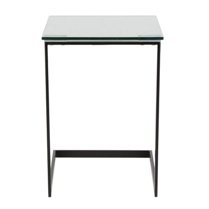 Zenn - Contemporary End Table - Black / Clear