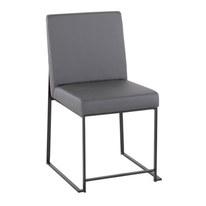 Fuji - Contemporary High Back Dining Chair (Set of 2) - Black / Gray