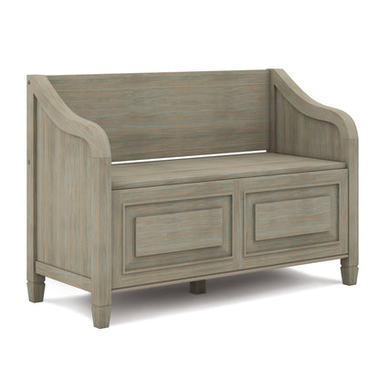 Connaught - Entryway Storage Bench - Distressed Gray
