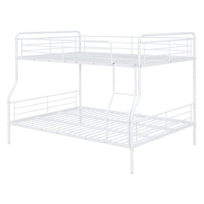 Full Long Over Queen Bunk Bed - White