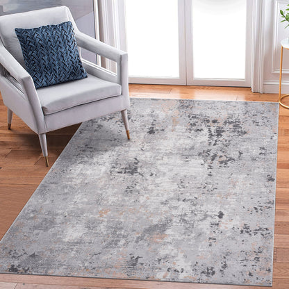 Marfi - 5' X 7' Abstract Area Rug - Gray / Multi