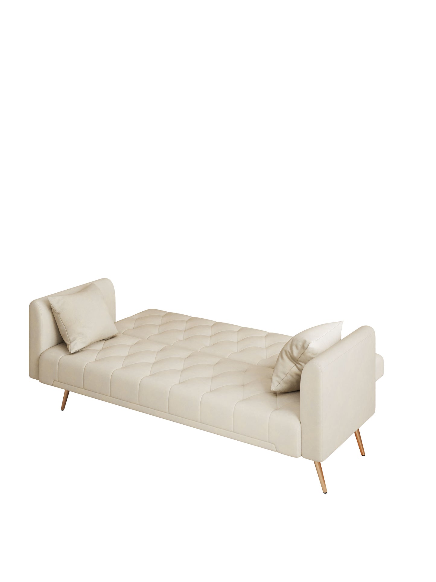 Convertible Double Folding Living Room Sofa Bed - Beige