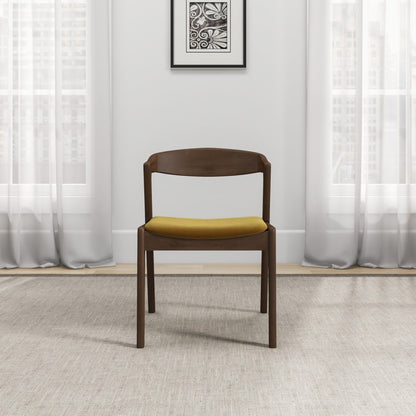Dakota - Velvet Dining Chair (Set of 2) - Brown / Yellow