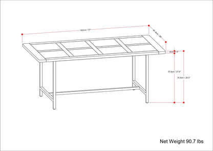 Campbell - Dining Table - Gray