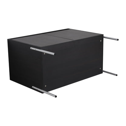 Minimalist 36" Freestanding Bathroom Vanity With Resin Sink And Storage Cabinet - Dark Oak