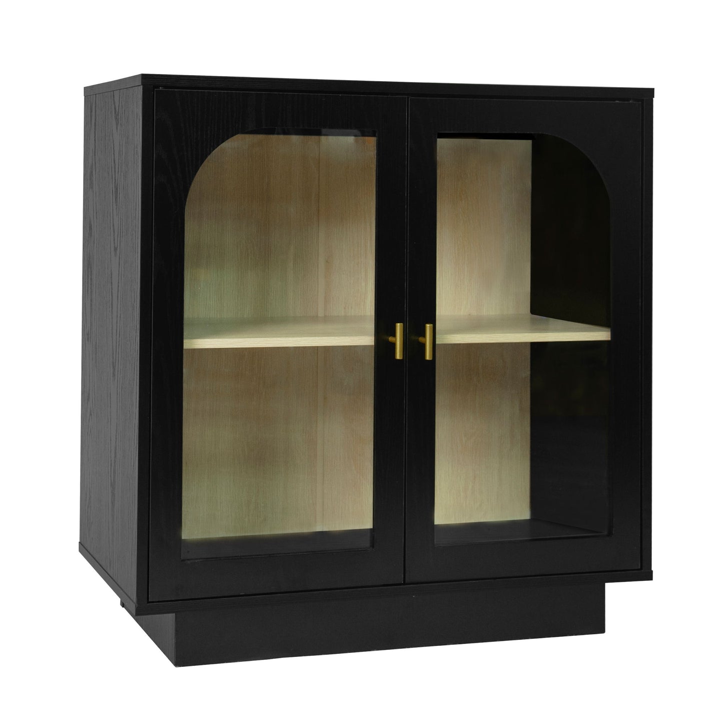 Storage Cabinet With Door For Living Room, Dining Room, Study - Black