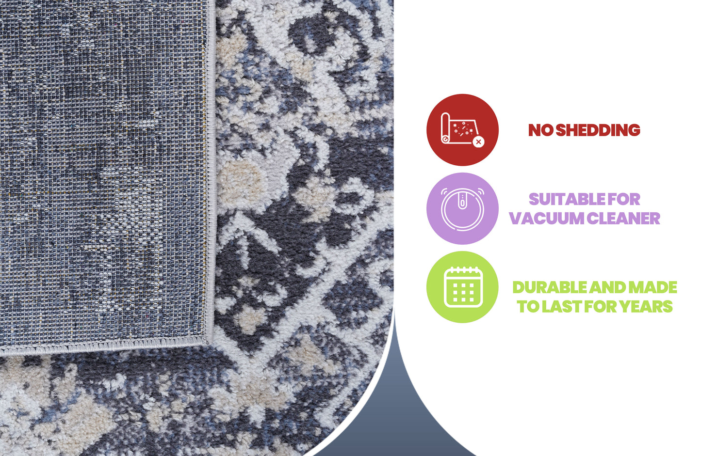 Payas - 8' X 10' Traditional Area Rug - Gray / Blue