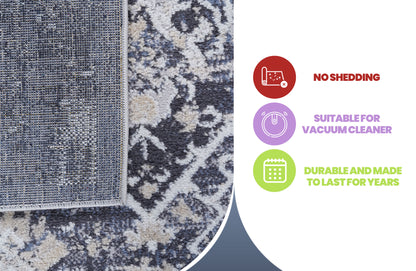 Payas - 8' X 10' Traditional Area Rug - Gray / Blue