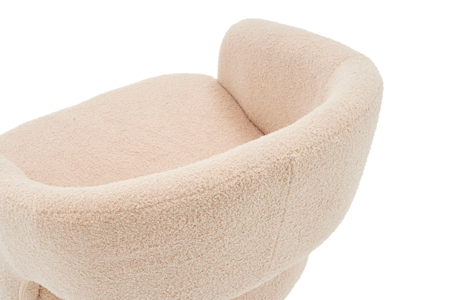 Swivel Accent Chair Armchair, Round Barrel Chair For Living Room Bedroom - Cream