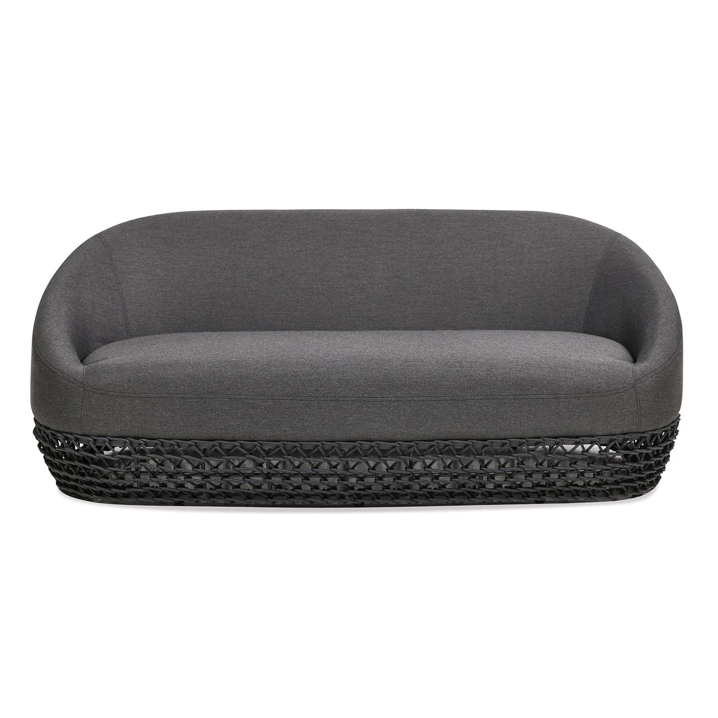 Willow - Upholstered Patio Deep Seating Sofa - Graphite Gray / Black