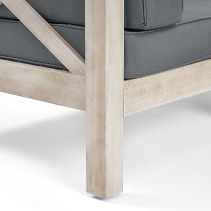 Brava - X Back Right Arm Chair - Light Gray