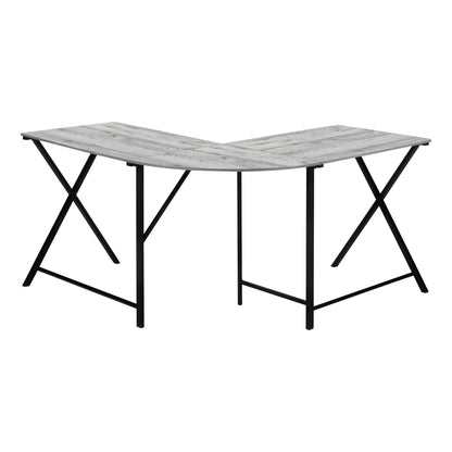 Computer Desk, Home Office, Corner, L Shape, Laptop, Contemporary / Modern - Gray