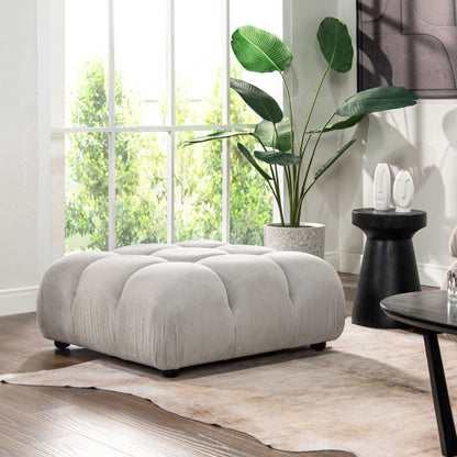 Marcel - Bubble Modular Modern Cocktail Ottoman - Pebble Gray